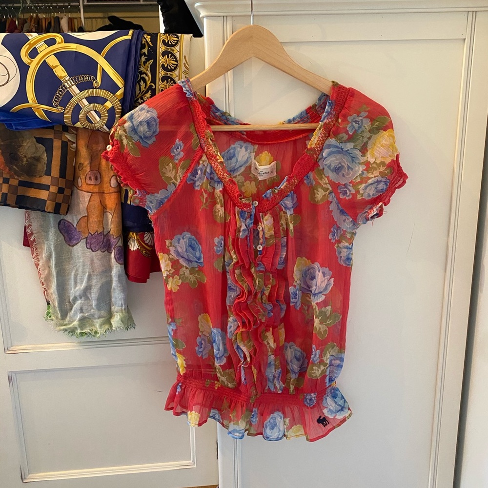 Abercrombie & Fitch Floral Blouse Top - Picture 4 of 4